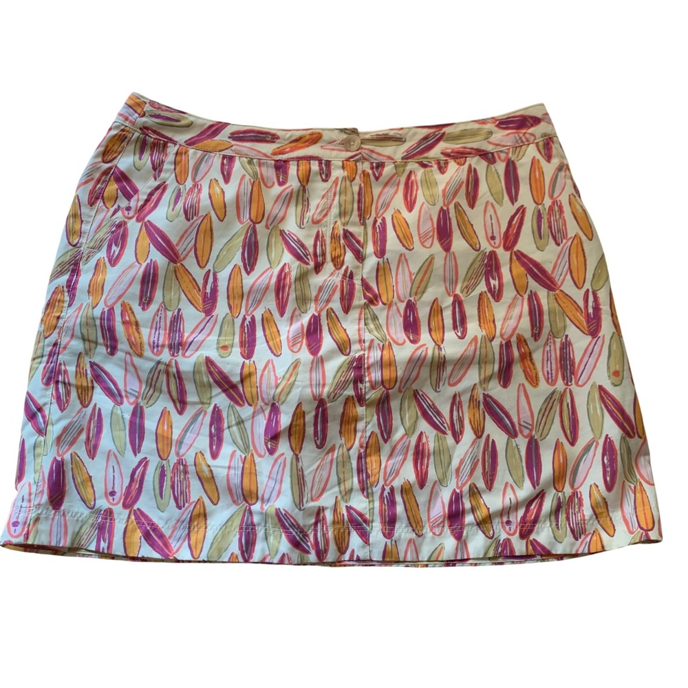 Sportif Performance USA Skort 10 Surfboard Print Athletic Skirt Preppy Golf